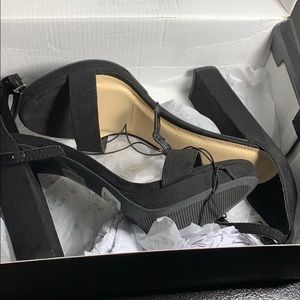 Suede heeled sandals